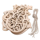 6Pcs New Christmas Tree Ornaments Hanging Xmas Tree Party Decor Wooden Pendant