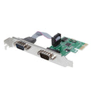 PCI-E PCI to Dual Serial DB9 RS232 2-Port Serial Adapter Controller Card Express