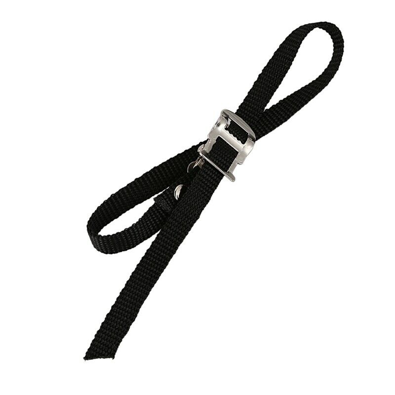 2 Road/Mountain Bike Pedal Replacement Cycle Toe Straps Black Nylon Securit