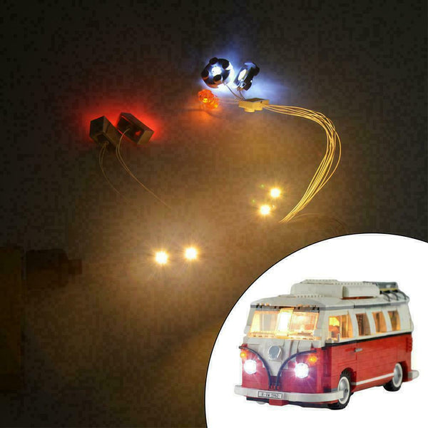 Updated Led Light Kit For LEGO 10220 & 21001 Camper Bricks VW T1 Lighting V K4B5