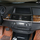 Carbon Fiber Style ABS Center Air Conditioning Vent Frame Trim For Bmw X5 E G6A8