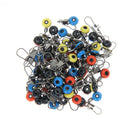 60pcs Fishing Tackle Running Ledger Slider Deads Snap Links Swivels 3 Size
