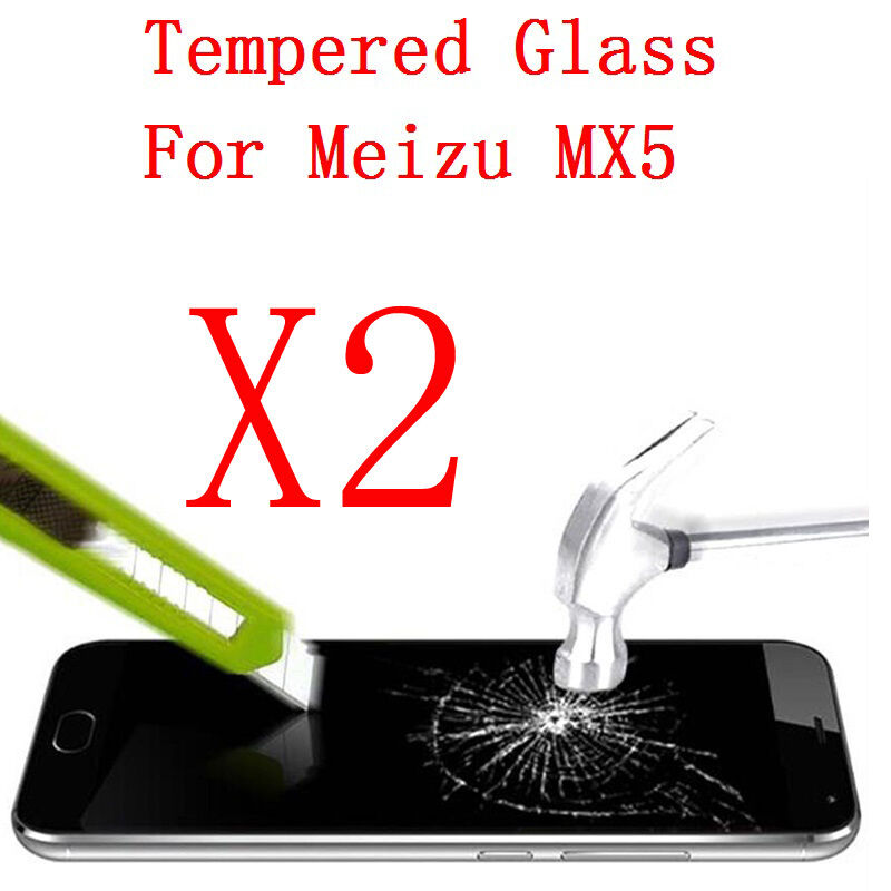 2Pcs Tempered Glass Screen Protector Film Shield for Meizu mx5 MX 5