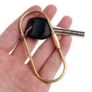 Handmade EDC Oval Shape Brass Keychain Classic Key Ring Key Chain Camping Tools