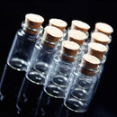 10pcs 7ml Clear Cork Bottle Vials For Wedding Holiday Decoration Christmas Gifts