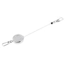 2pcs Fly Fishing Tools Zinger Retractor Metal Retractable Reel Steel Cord