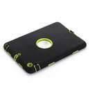 Heavy Duty Shockproof Case Cover For iPad mini 3 2 1 Black+Yellow Green