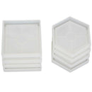 8 Pcs Diy Coaster Silicone Mold, Include 4 Pcs Square, 4 Pcs Hexagon,Bottom U6P3