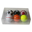 6Pcs Golf Balls Strong Resilience Force Sports Practice Toys Basketball Football