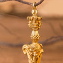 Tibeta Nepal Buddhism Pure Copper Dorje Vajra Pestle Phurba Amulet Necklace