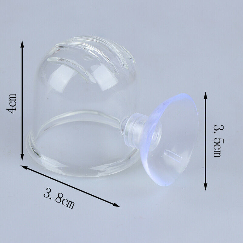 Aquariums Fish Feeders Glass Feeding Food Cup Plant Cup Fish Clear Dish Tr&+