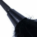 5X(1pc Fashion Turkey Feather Duster with Black Plastic Handle Cleaning To B7B9)