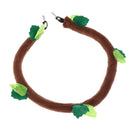 Parrot Bird Hamster Toys Leaf Decor Rope Perch Suspension Bridge Swing 55cm