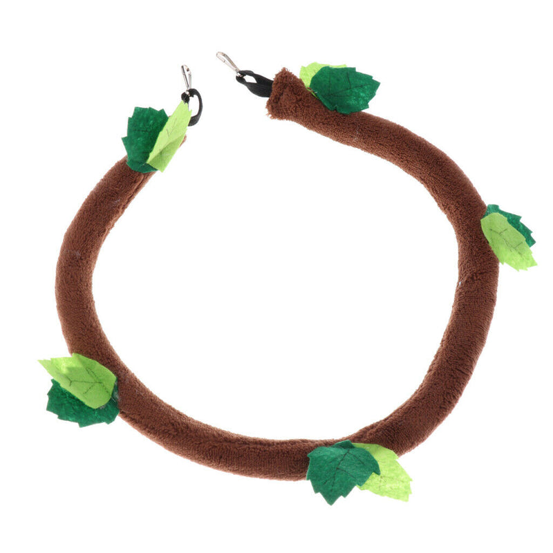 Parrot Bird Hamster Toys Leaf Decor Rope Perch Suspension Bridge Swing 55cm