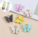 Fashion 10X Butterfly Setting Acrylic Charms Lovely DIY Animal Pendant Jewelry
