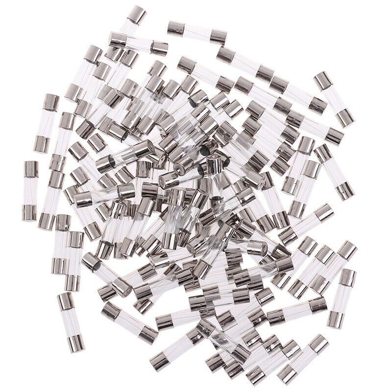 100Pcs Set 5x20mm Quick Blow Glass Tube Fuse Assorted Kits,Fast-blow Glass Fu Gw