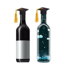 15Pcs New Year Wine Gift Mini Doctorial Hat with Tassels Wine Bottle Topper