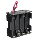2X Plastic Battery Storage Case Clip Holder Box With Wire Lead For AA Battery