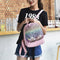 Glitter Shining Sequins Backpack Women Floral Travel School Bags (Pink)