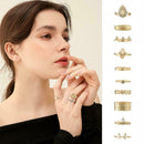 15pcs/set Simple Pattern Rings Set Women Stacking Rings Girl Fashion Jewell New