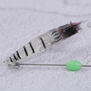 2pcs 9cm/6g Shrimp Soft Lure Fishing Artificial Bait With Glow Hook Swivels!S Ew