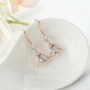 Graceful Triangle Zircon Crystal Dangle Drop Earring Women Girls Jewelry