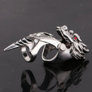 Fashion Dragon Head Rings Punk Rock Style Party Rings Men's Ring Jewelry