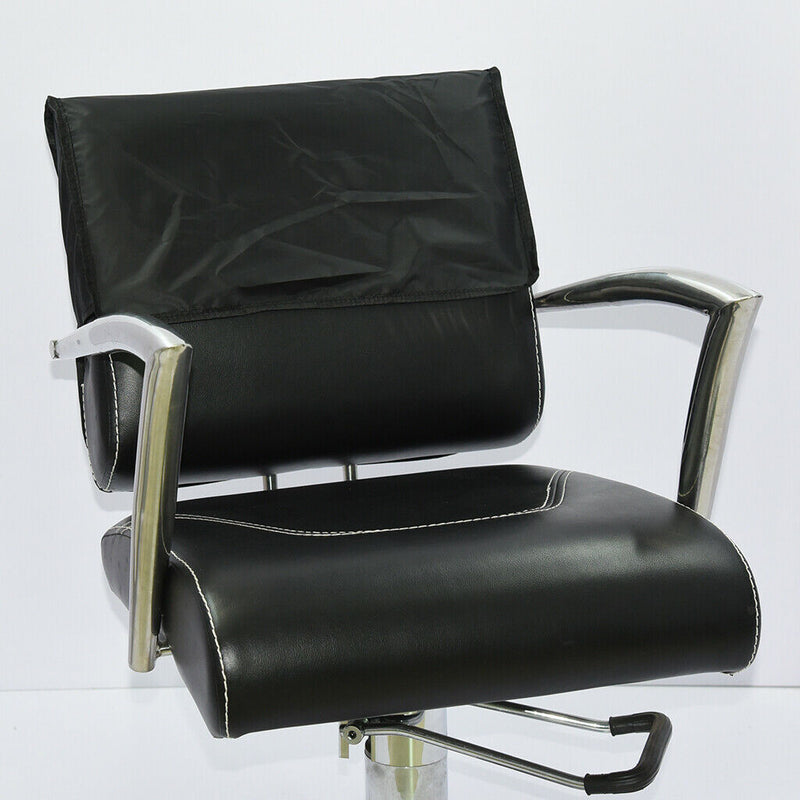 Salon Hairdressing Barber Chair Back Cover Hair Plastic PVC Waterproof Black