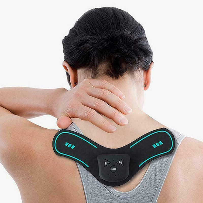 Portable Mini Cervical Massager Shoulder Neck Back Pads Massage Electric P4O1