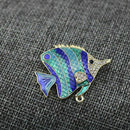 Women Clothing Accessories Grade Tropical Fish Enamel Brooch Rhinestone Pin