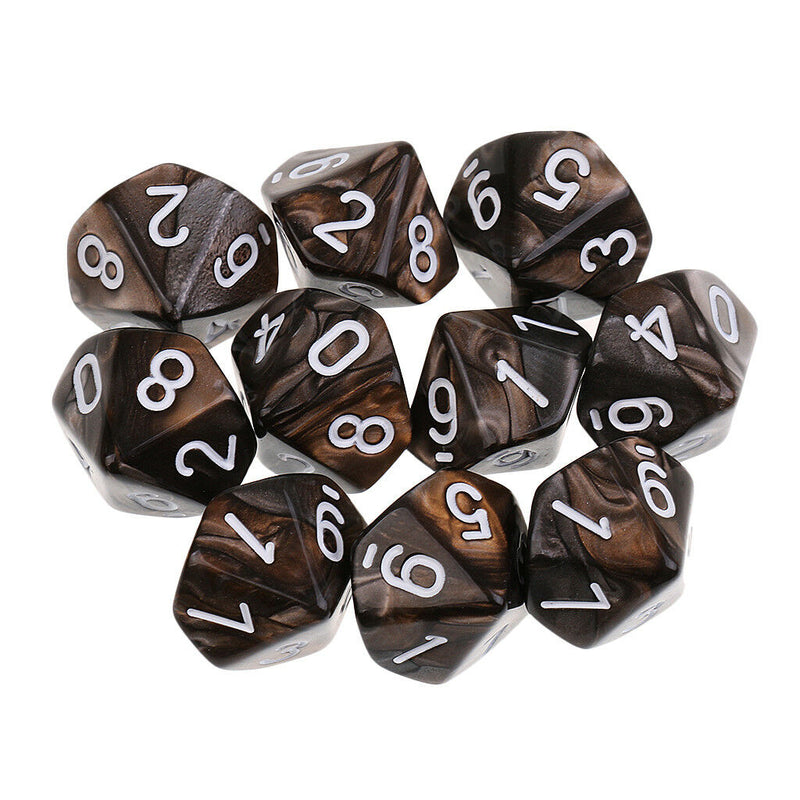 20x Acrylic 16mm Polyhedral Dices for Dungeons & Dragons Games Accessories
