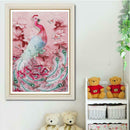 5D DIY Full Drill Diamond Painting Pink Peafowl Cross Stitch Embroidery Kit