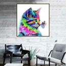 Cat Butterfly 5D Full Drill Diamond Painting Embroidery DIY Cross Stitch(A)