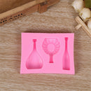 Casual Wine Bottle Glass Silicone Molds Soap Clay Molds Decorating Tools OA