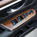 4Pcs Peach Wood Grain Car Interior Inner Electric Window Switch Panel Cover
