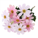 Artificial Silk  Flower Bouquet 5 Stems 10 Heads, 33cm/12.99''-Pink