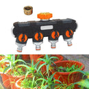 4 Way Garden Water Tap Splitter Adaptor Quick Thread Pipe Adapter Connector R7P4