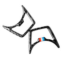 Carbon Fiber Headlight Switch Trim Cover Red+White+Blue for Ford Mustang 15-17