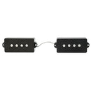 Finest 2x Plastic 4 String Pickups with Coils Black for Precision P Bass