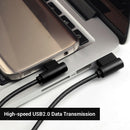 2x Winding Micro USB Charging & Data Cable For Android Devices 1m + 2m