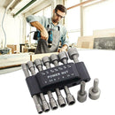 14pcs Strong Sleeve Wrench Hexagonal Handle Screw Sleeve Pneumatic Bits A