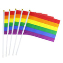 50 Pack Rainbow Small Mini Stick Flags,Decorations For Rainbow Pride Party E4G1