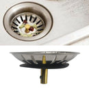 Stainless Steel Kitchen Sink Strainer Waste Plug Food Filter Rubber Plug