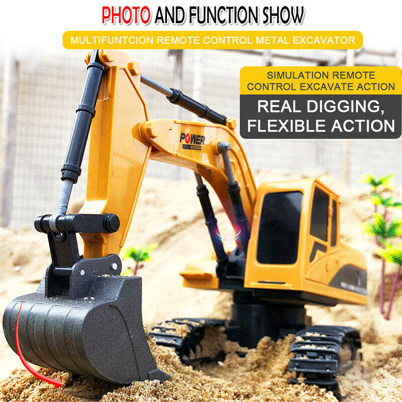 2.4Ghz 6Ch 1:24 Rc Excavator Mini Rc Truck Rechargeable Simulated Excavator E4S2