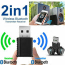Bluetooth 5.0 Audio Transmitter Receiver USB Adapter Fit For TV PC Car Speaker