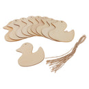 50x Natural Wooden Animal Tree Decoration Unpainted Bauble Memorial Decors