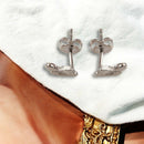 1 Pair Silvering lovely Musical note earrings