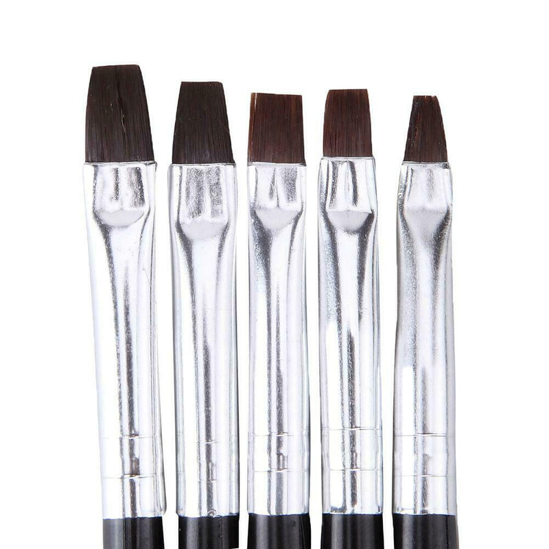 5pcs/Set Nail Art Brushes Wood Hnadle DIY UV Gel Painting Drawing Liner Pen