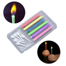 6Pcs/set Birthday Party Cake Candles Colorful Flame Multicolor CandleS Hn
