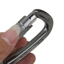 Self-locking Mountaineering Rock Tree Climbing Aluminum Carabiner 24KN